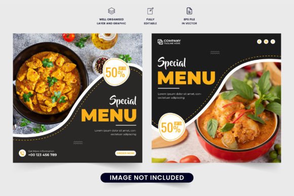 Download Restaurant Poster Design with Dark Color - Dark color Collection