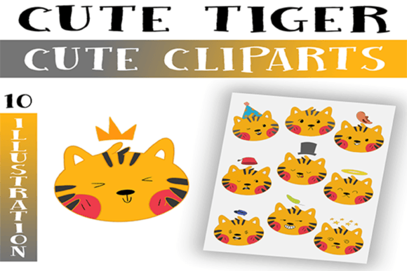 Download Cute Tiger Clipart Png / Commercial Use - Commercial Collection